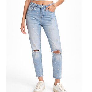 DRIFTWOOD Gizelle Dizzy Daisy Embroidered Jeans Ankle Mid-Rise Women's 24 x 26"